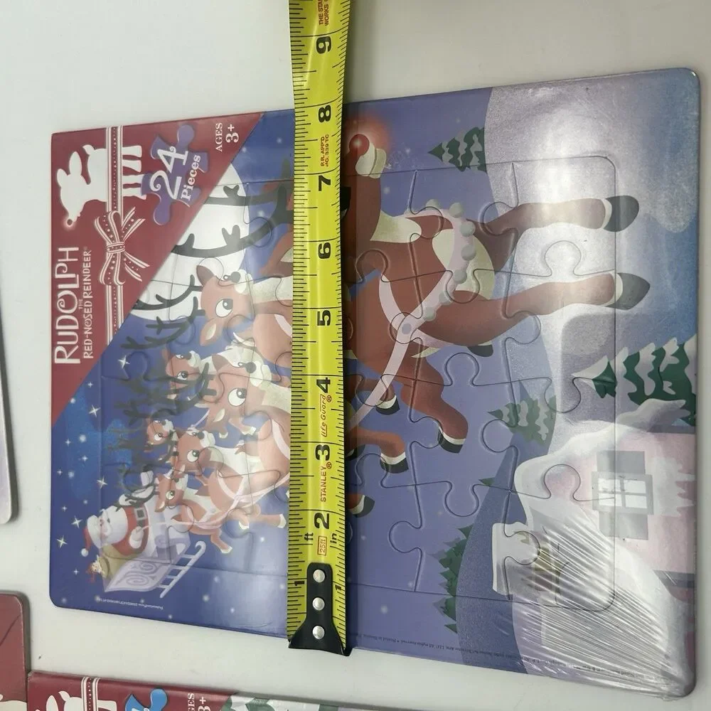 Rudolph Red-Nosed Reindeer 24 Piece Tray Puzzles Lot of 4 Sealed Ages 3+